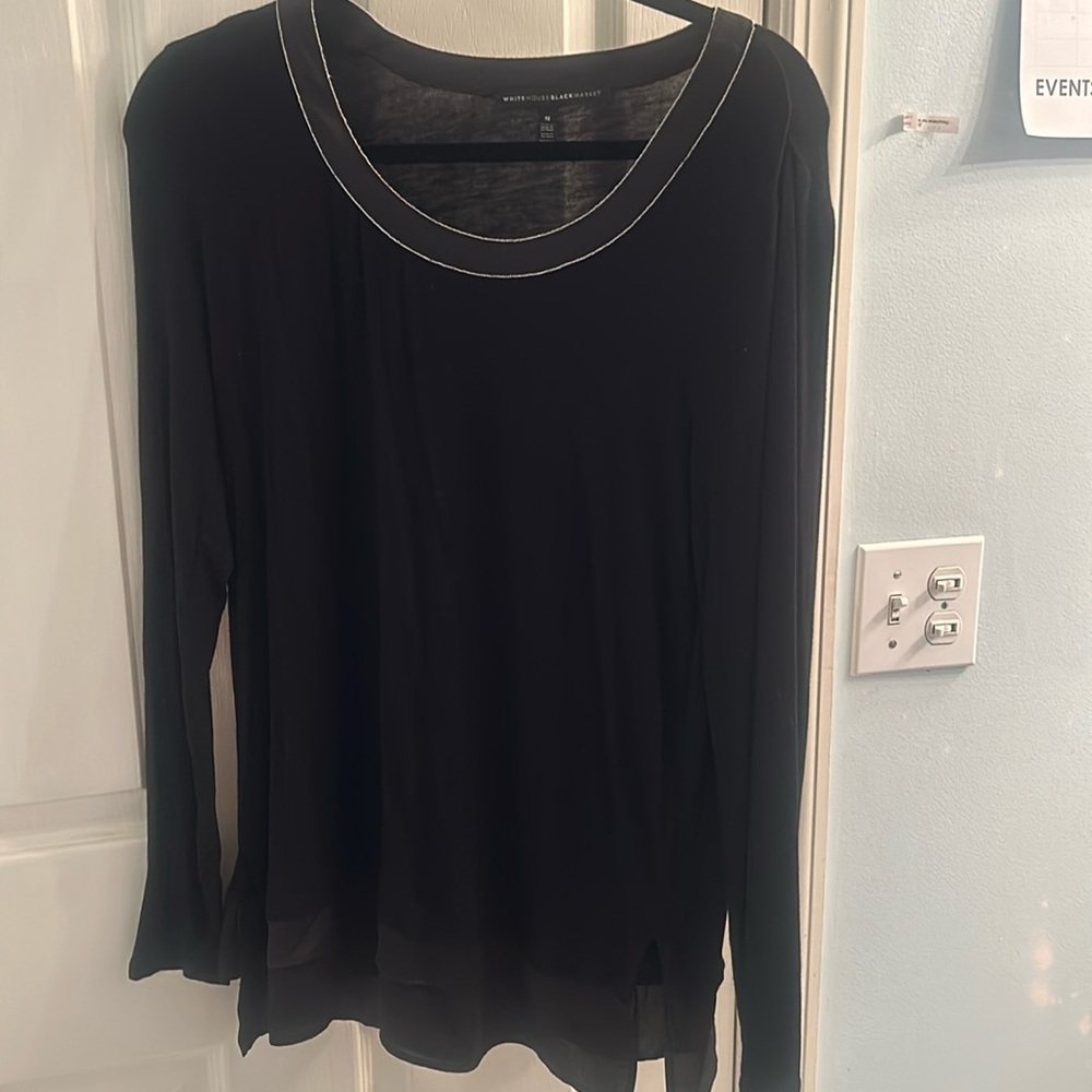 White House Black Market long sleeve tunic top